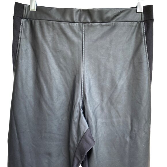 Pamela McCoy Faux Tapered Leather Pants Plus Size 3X Pull On PU Black Slits NWT - Picture 8 of 8